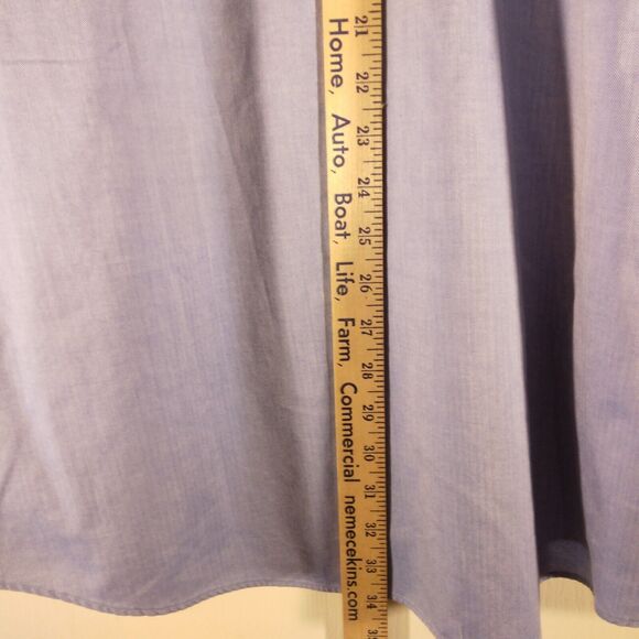 Nordstrom dress shirt mens XL XLarge 17/36 blue long sleeve button wrinkle free - Picture 5 of 8
